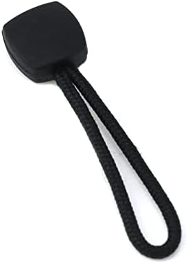 MEWUTAL 10pcs Black Zipper puxa o zíper do zíper do zíper do cordão Pull Cord Extender para bolsa de bagagem de casaco