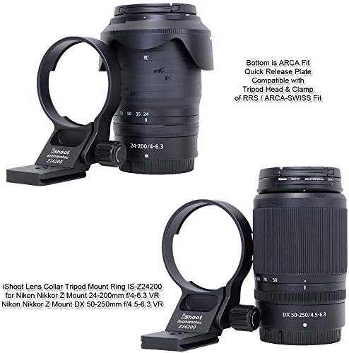 Colar de lente anel de montagem de tripé compatível com Nikon Z 24-200mm F/4-6,3 VR & DX 50-250mm f/4.5-6,3 VR,