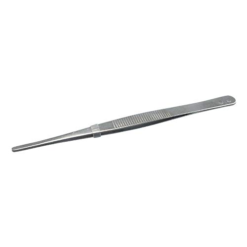 Adamas-beta 10pcs pinças de aço inoxidável Tweezer com pontas serrilhadas de precisão para comida cirúrgica e marice 140mm/5.51in
