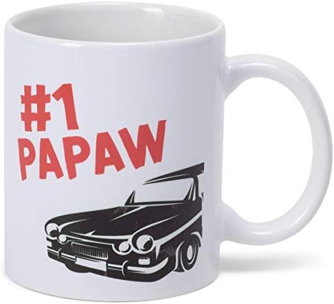 Elanze designs os melhores são chamados Papaw Classic White 11 onças de grama de cerâmica caneca de café