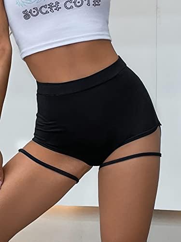 Shorts femininos de Odoca Solos de cintura alta de cintura alta shorts para mulheres