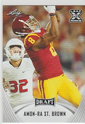 2021 Draft de folhas #27 Amon-Ra St. Brown USC Trojans XRC NFL Football Card NM-MT