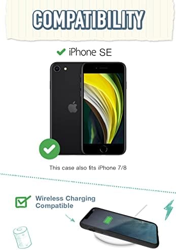 Caso Smartish iPhone SE Slim - Gripmunk [Lightweight + Protective] Tampa fina para Apple iPhone SE 2022/2020 e iPhone 7/8 - Black