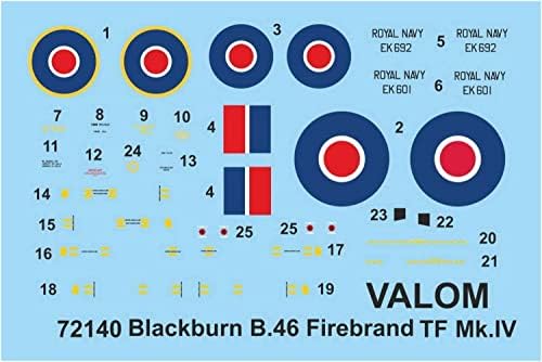 Valom Barom CV72140 1/72 British Navy Air Corps Blackburn FireTf Mk.4 Modelo de plástico de bombardeiro de raio de