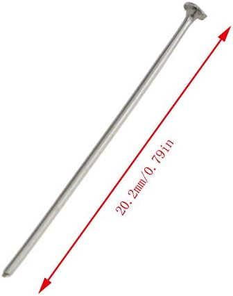 E-Out excelente pino reto 200pcs prata 20mm 304 aço inoxidável pinos de cabeça plana pinos olho oculares achados de agulhas para