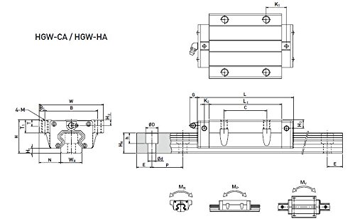 Guia linear de precisão FBT BRH30 LG30 L700MM Linear Linear Rail com trenós de carruagem de flange pode ser trocado com hiwin