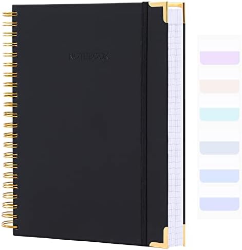 Caderno em espiral, diário de notebooks governado para faculdade, 8,5 ”x 11”, 300 páginas Jornal de escrita em couro para