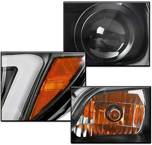 ZMAUTOPTS LED FARECTRAMPS DE PROJETOR NEGRO COM LUZES DRL LED WHITE DRL para 2006-2007 Subaru Impreza