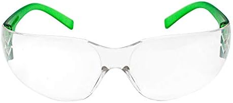 Bison Life Kids Protetive Safety Glasses | Z87.1 Lente transparente resistente ao impacto, templo de cor, variedade de cores de tamanho da criança