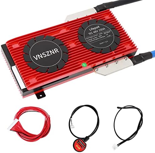 VNSZNR LIFEPO4 BMS 48V 16S 200A Smart PCB Protecção de bateria Sistema de gerenciamento de bateria com cabelos Leads fios
