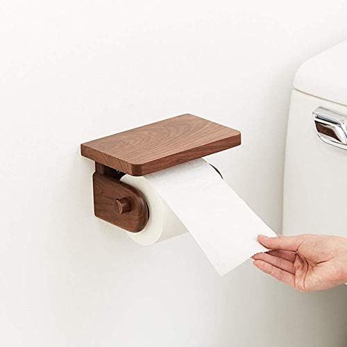 Porta de toalha de papel xjjzs - suporte de toalha de papel de madeira, cor natural, suporte de tecido vertical