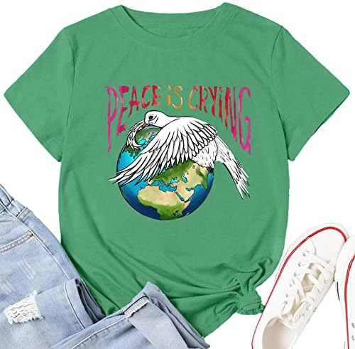 Camisetas femininas nokmopo plus size moda verão impressão solta padrão o-deco