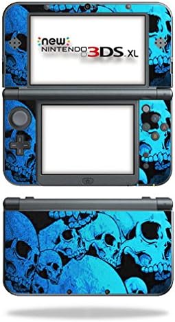 MightySkins Skin Compatível com Nintendo 3DS XL - Blue Skulls | Tampa protetora, durável e exclusiva do encomendamento de