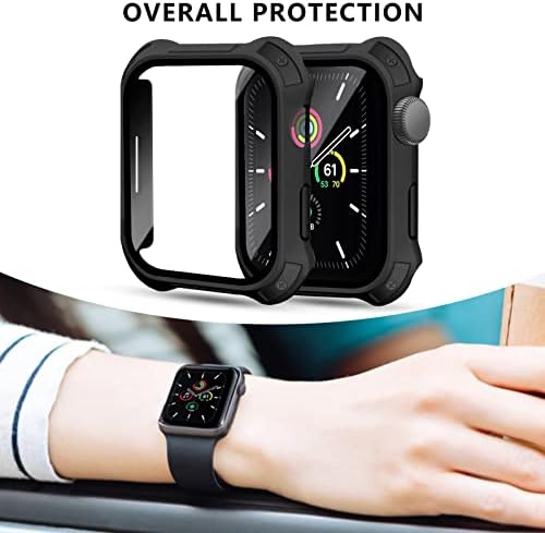 MuraNana Apple Watch Screen Protector Case, 1 pacote Iwatch Protetive Face Capa Compatível com Apple Watch Series 8 Series 7 45mm, preto