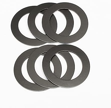 134pcs 3,2 mm de diâmetro externo arruela a gaxeta preta grafite de nylon arruelas de plástico de anel Círculo ultrafino