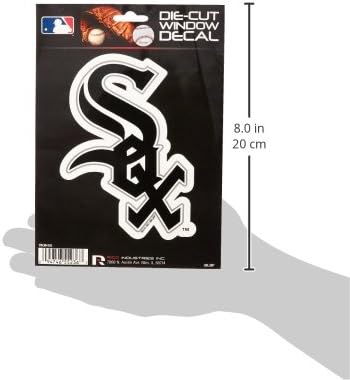 MLB White Sox Chicago Médio Dado de corte Decalque, 9 x 5 x 0,2 , logotipo da equipe