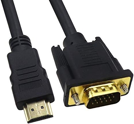 Sscon 2pcs 6ft/1,8 metros HDMI para VGA Adaptador Cabo, ouro banhado 1080p hdmi masculino para VGA masculino Conversor