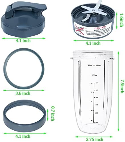 [Upgrade] Substituição de 32 onças de liquidificador de liquidificadores e parte da lâmina compatível com o liquidificador