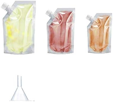Kit de frasco oculta para cruzeiro, sacos de licor de plástico reutilizáveis ​​álcool de bebida de bebida de bebida em qualquer lugar