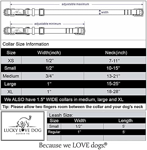 Lucky Love Dog Leash | Tresos de cachorro grandes para cães grandes | Padrões coloridos de trela de cachorro | Durável e duradouro