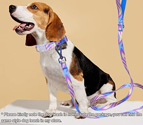 Colar de cachorro de nylon jdidneid, colar de cachorro ajustável de corante, durável para cães pequenos médios grandes