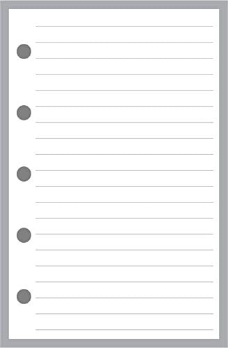 Mini Tamanho Notas Páginas Planejador Inserção, dimensionada e perfurada para filofax mini caderno