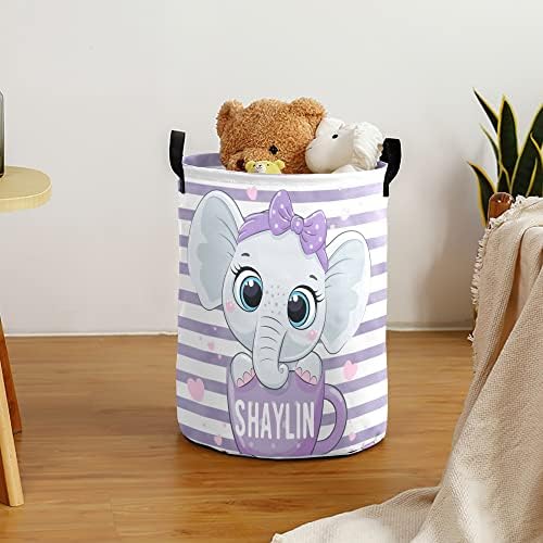 Cestas de lavanderia personalizadas com nomes, cesta de lavanderia personalizada para crianças, meninas, cesta de lavanderia com