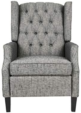 Christopher Knight Home Diana Wingback Reclinner, Taupe + Marrom escuro