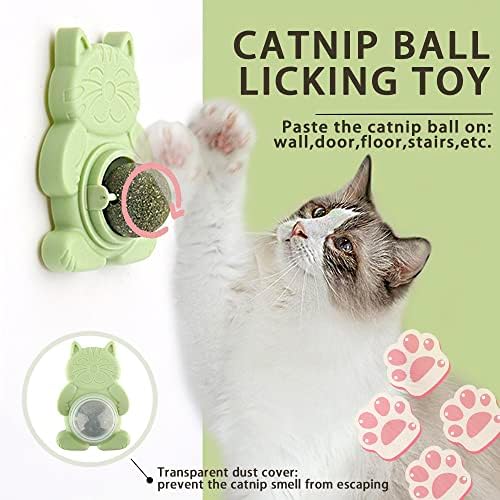 Olloiig 12pcs Interactive Toys Cat Set, pacote de brinquedos de gato de Crinkle Crinkle, palitos de catnip slivervine e bolas de parede de catnip para saúde dental, brinquedo de mastigação para gatinhos para gatinho presente…
