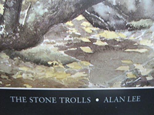 Pôster de belas artes de LOTR The Stone Trolls 1999 Alan Lee