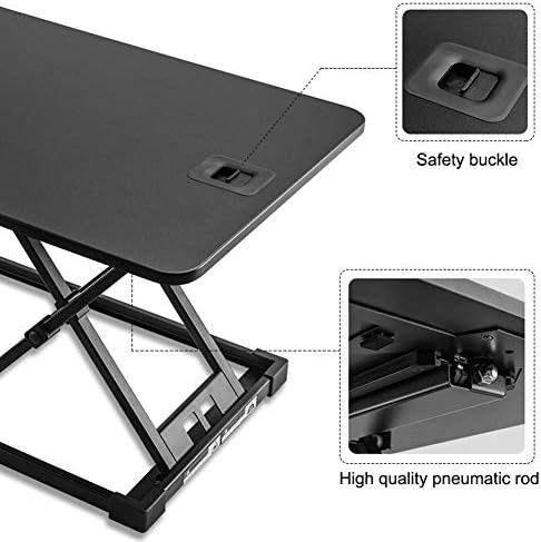 Tyi-um conversor de mesa de stand-up de 25 polegadas de 25 polegadas com altura superior ajustável, monitor de desktop