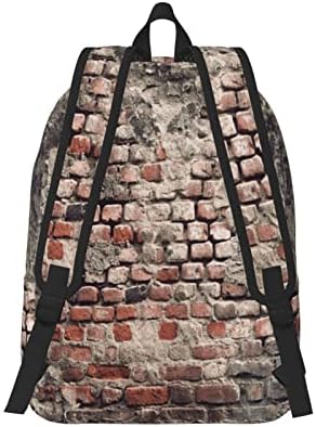 Moliae Ancient Wayn Wast Brick Wall Pinrt Backpack de lona para homens Mulheres, mochila laptop, mochila durável, mochila ao