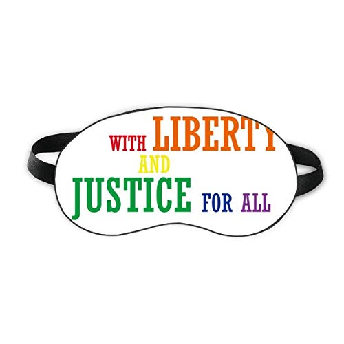Bandeira do arco -íris LGBT Liberty e Justice Sleep Eye Shield Soft Night Blindfold Shade Cover