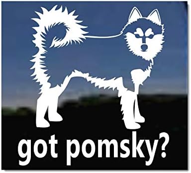 Tem Pomsky? | Nickerstickers® Husky Pomeranian Mix Mix Dog Window Decalper
