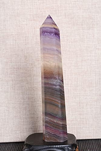 399g lindo fluorito natural quartzo cristal cura de ponta única cura D1012