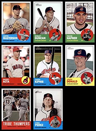2012 Topps Heritage Cleveland Indians quase completa o conjunto de equipes Cleveland Indians NM/MT Indians
