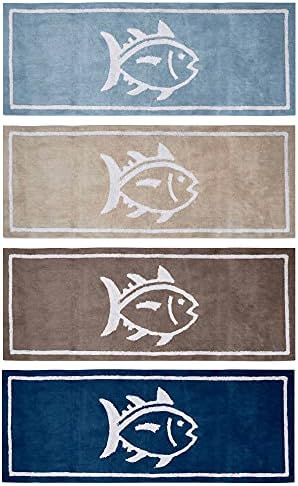 Southern Tide Skipjack Solid Color Bath Rug, 22 W x 60 L, bege