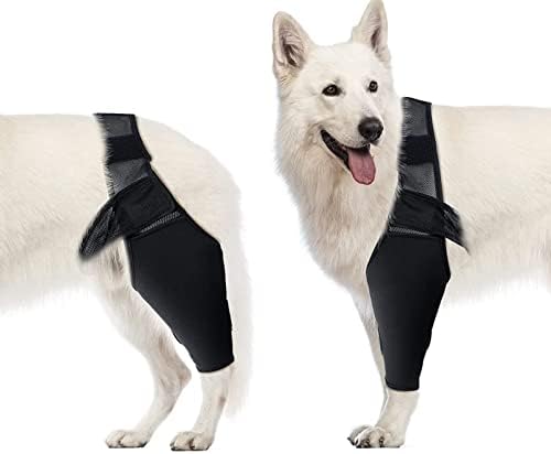 Candro de cotovelo de cachorro almofadas protetoras, cotovelo suporta a cinta de joelho de compressão para cães de cotovelo e ombro caninos, displasia, artrite, calos de cotovelo, feridas de pressão, deslocamento do ombro
