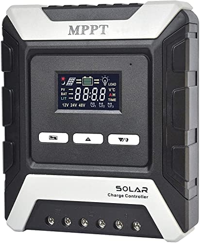 40amp MPPT Solar Charge Controller, sistema de identificação automática de bateria 12V/24V/48V Parâmetro painéis solares