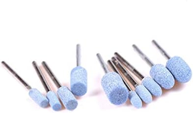 Ferramentas de polimento abrasivo 10pc/lote abrasivo conjunto de pedras montado rotativo multi -ferramenta moagem roda de toca 1/8 haste ferramentas elétricas azul