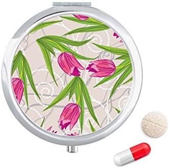 Folhas de cravo de flores Plant Flor Pill Caso Pocket Medicine Storage Dispensador de recipiente