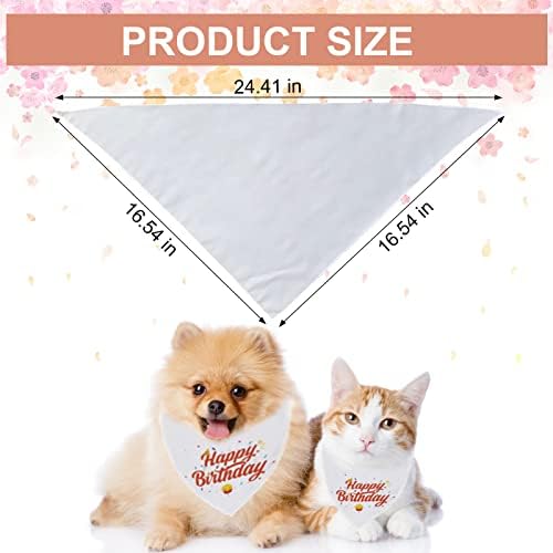 Hacraho Blank Dog Bandanas, 12 PCs Solid White Pet Triangle Senghf Poliéster Diy Dog Bandana para cães Cats de cachorros