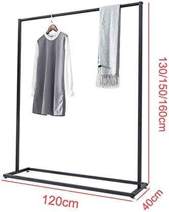 Ferro de vestuário moderno de ferro, haste forte de trajes de roupas de 4 pés, durável / preto / 130cm