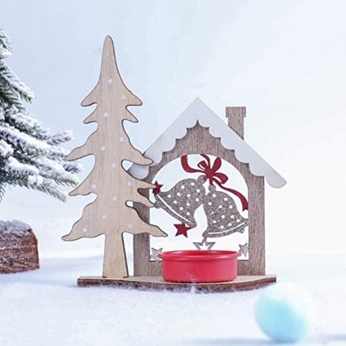 PretyZoom Creative Christmas Ornamento de madeira Velulador de madeira Christmas Bell Design Acessório decorativo para desktop para