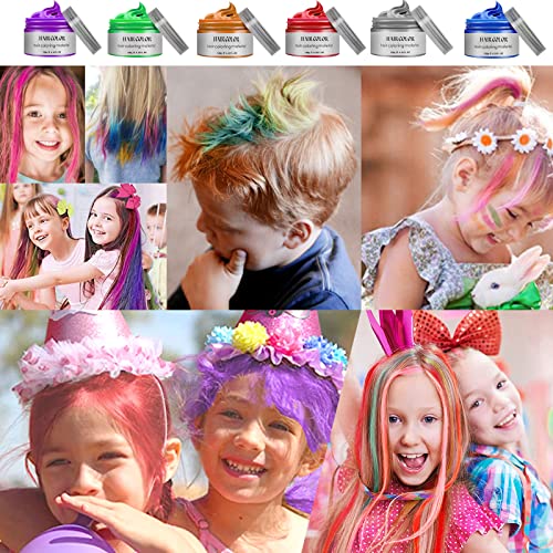 Corante de cor de cabelo temporário para meninas crianças, cor de cera de cera Presentes de brinquedos meninas para 4 anos 5 6 7 8
