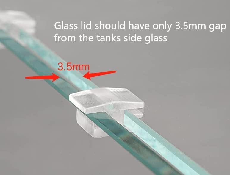 Clear Clear Acrílico Aquário Aquário Clipes, suporte para tampa de vidro de 4 mm - 12pcs/pacote, baixo perfil e minimalista,