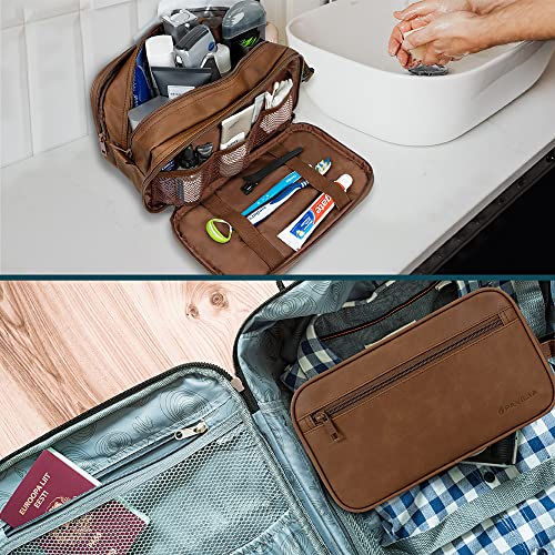 Bolsa de higiene pessoal Pavilia para homens, bolsa de produtos de higiene pessoal de viagem | Kit Dopp resistente à água,