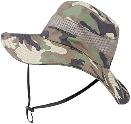Chapéu de pesca do fragata Proteção solar, chapéus de boonie com largura de mesa de balde larga respirável para homens safari para