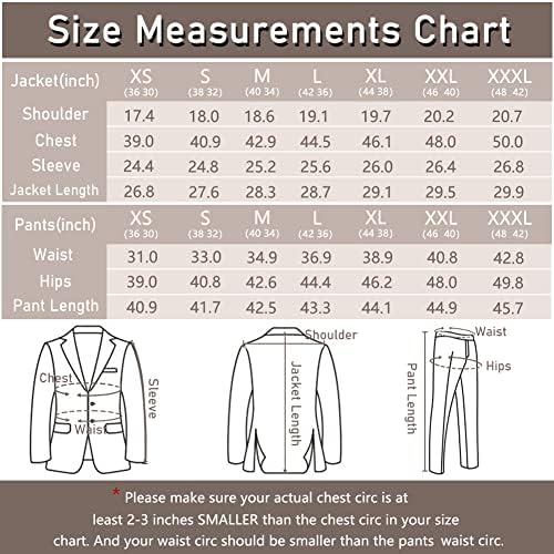 JPF Men's 2 Peças Slim Fit Suit Set, calça de jaqueta sólida de dois botões com ternos de gravata para homens