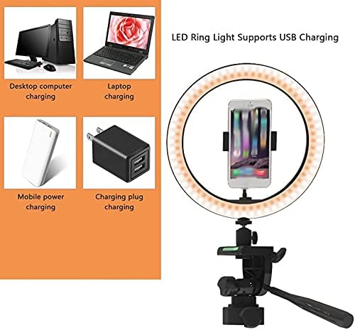 ZSEDP Selfie LED anel Lâmpada com lâmpada de 43 polegadas Tripé Suporte Remote Photography Camera Dimmable